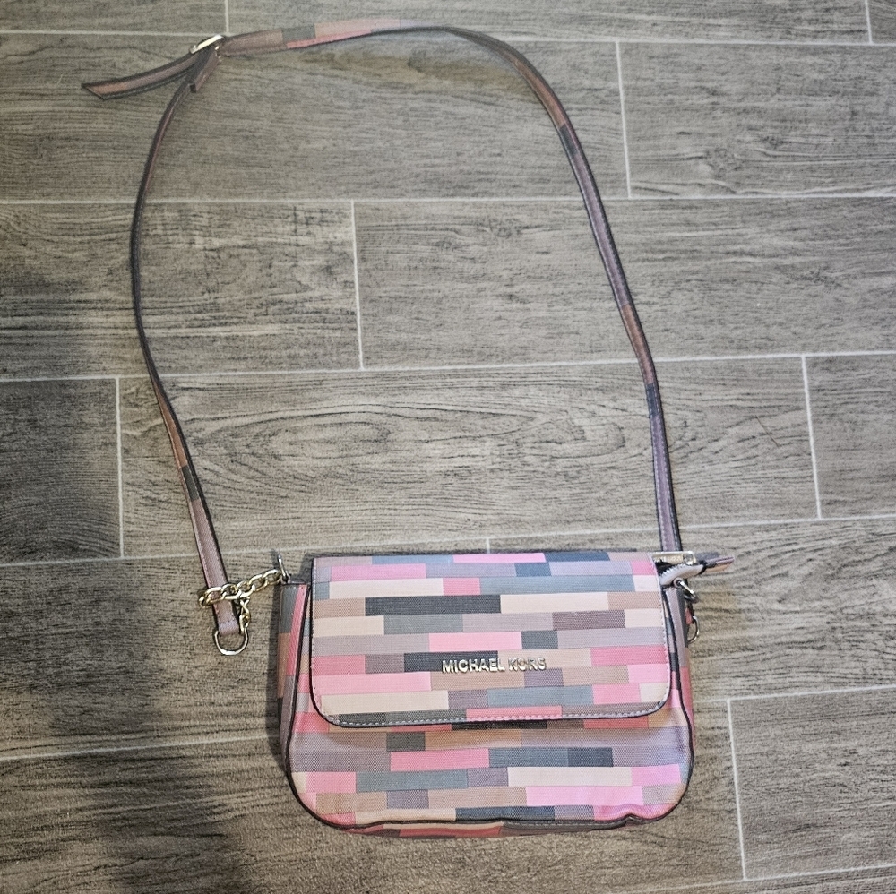 Michael Kors Pink Multicolored Crossbody Bag